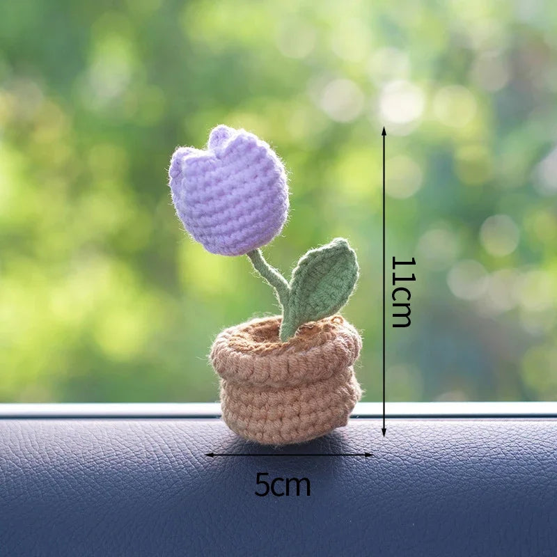 Sunflower Crochet Flowers Knitted Flower Graduation 2025 Wedding Guest Gift Artificial Flower Desk Accessorie Room Decor