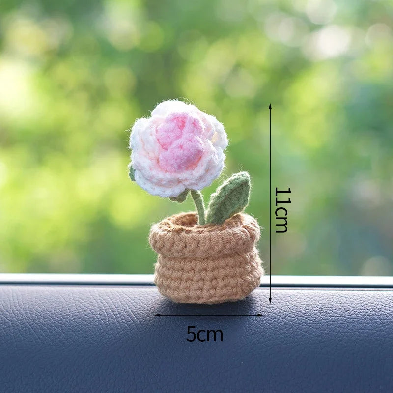 Sunflower Crochet Flowers Knitted Flower Graduation 2025 Wedding Guest Gift Artificial Flower Desk Accessorie Room Decor