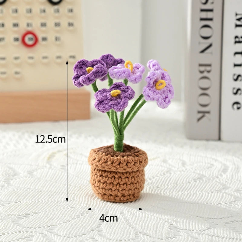 Sunflower Crochet Flowers Knitted Flower Graduation 2025 Wedding Guest Gift Artificial Flower Desk Accessorie Room Decor