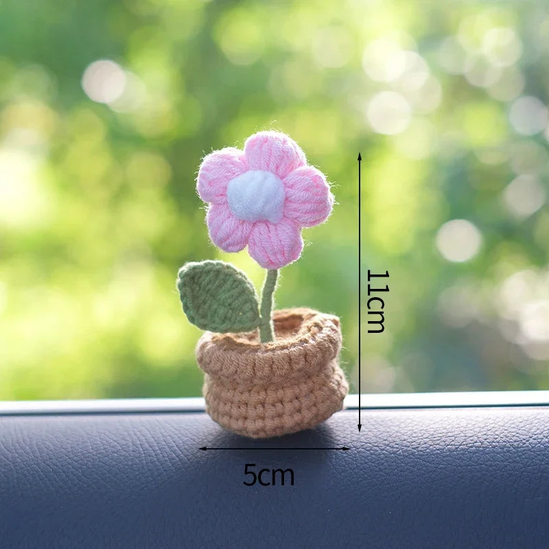 Sunflower Crochet Flowers Knitted Flower Graduation 2025 Wedding Guest Gift Artificial Flower Desk Accessorie Room Decor